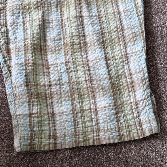 Vintage Blair Pastel Plaid Capri Cropped Pants Womens Size Medium Summer Coastal - Picture 8 of 15